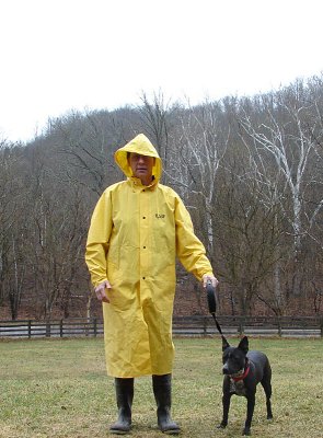 Dressed for a rainy day walk