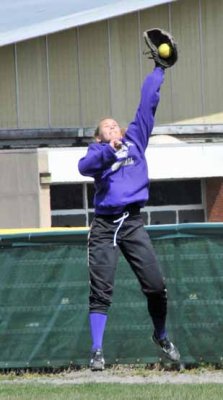 AshleyL's Pregame Leaping Catch