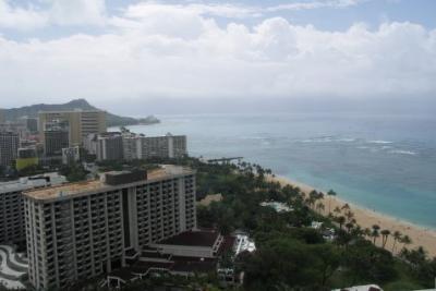 View From Our Balcony of Diamond Head, Waikiki