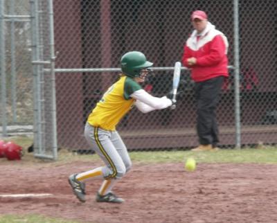 Jenna drags a bunt