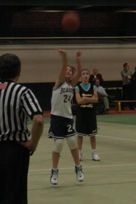 Caitlin drains a foul shot