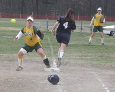 Erin Wry Beats Out a Bunt