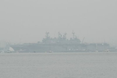 Fog Shrouds the Naval Base