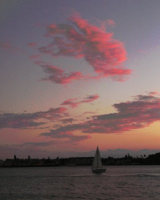 Sunset over San Diego Bay