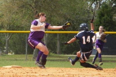 Ashley Tags Out a runner at 2nd