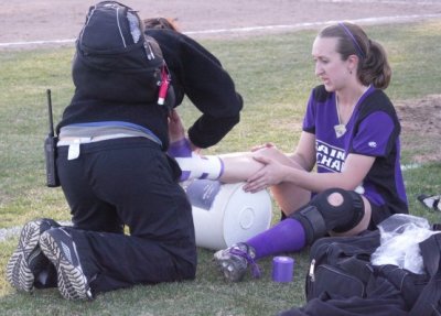 Re-Taping the Ankle Mid-Inning