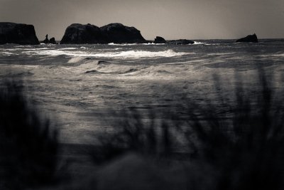 Rough sea and sea stacks, Oregon Coast