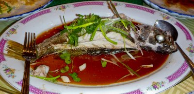 Steamed Live Fish in Soya Sauce