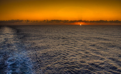 Sun rise in the Pacific Ocean