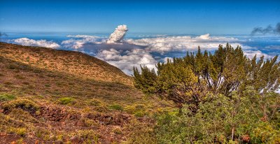 Above the clouds, Leleiwi Overlook, Haleakala, Maui, Hawaii