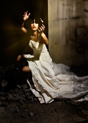 she tried to catch the last light