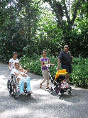 Nikki's entourage for zoo trip...
