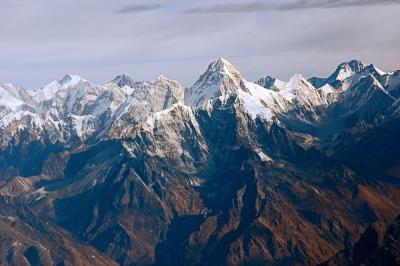 Flight view of Himalayas