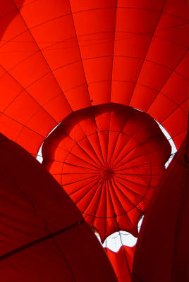 Inside a hot-air balloon