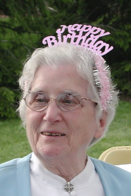 Helen celebrating her 90th birthday at Fred & Ann's