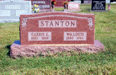 William Louis Stanton was the last of six children born to, Judge William Munkers Stanton & his wife, Cynthia Belle [HALL] Stanton, on 31 Oct 1884. He married, Carrie Eleanor Freeman on 15 Mar 1902 in Buchanan County, Missouri. Together this couple woudl share three known children.