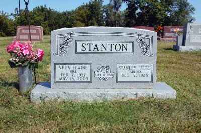 Stanley Tadlock Stanton is the third child of ten and the second son born to, Charles Dale Stanton and his wife, Anna Grace [TADLOCK]. On 12 September 1958 he married, Vera Elaine Hill. She passed away on 18 August 2005. Stanley is still living.