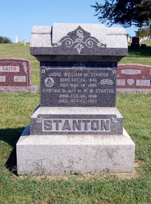 Judge William Munkers Stanton's stone in Agency Cemetery. Richard Mann, stepson of J.H. Stanton, took all of the photographs in the Agency Cemetery series and owns the orginal copies.