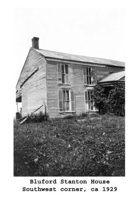 This is the same house. This shot was donated for our use here by, Kay Linda [STANTON] Burnos & Karen Sue [STANTON] Stadler. They are great, great grandchildren of Bluford Stanton and are the current owners of these photographs. 