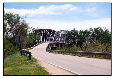 The bridge just across the Missouri River. 