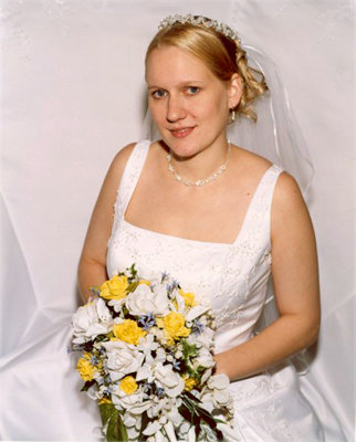 Amy Lynn [Robinson] Piar, on her wedding day.