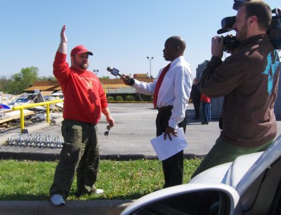 I was describing the wind as it ripped through my neighborhood. Looks kind of like I'm droppin the hammer.