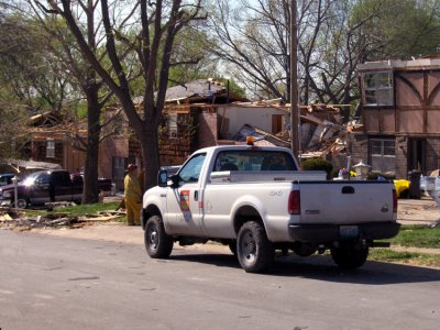 Folks here were busy just hauling away trash, along with several personal items.