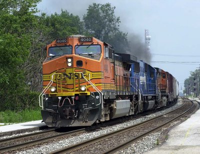 BNSF on a eastbound at Fostoria OH.
