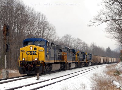 Wider angle of the grain empty at North Mountain.