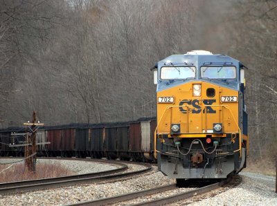 Pushers on a coal train just west of Terra Alta WV