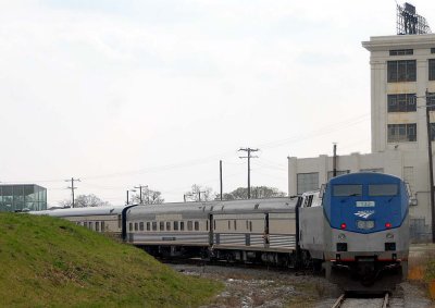 The Grandluxe passanger train sits in Richmond Va.