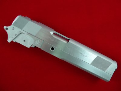 SV Infinity Firearms, Block Cut 5 with Front Serrations, Silver