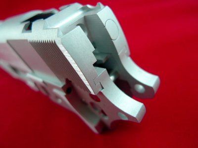 SV Infinity Firearms, Block Cut 5 with Front Serrations, Silver