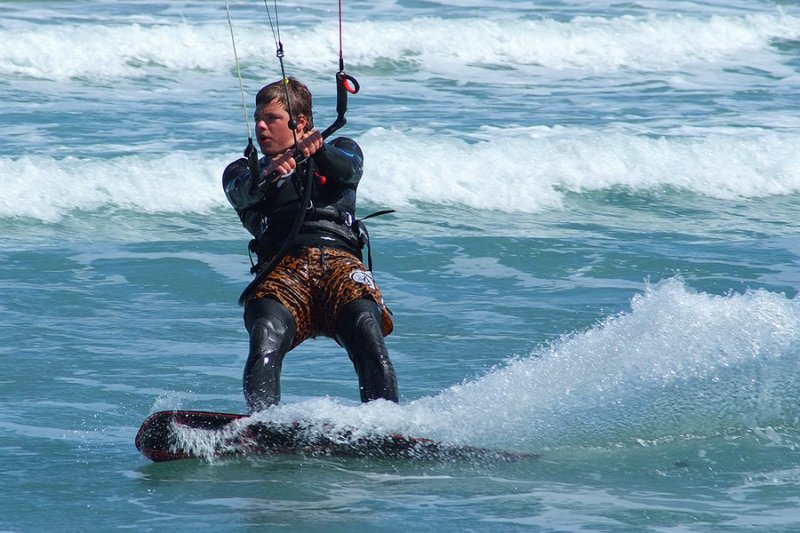 16 Nov 07 - Kite surfing at Lyall Bay