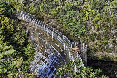 Concrete arch dam - Upper Reservoir, Karori Wildlife Sanctuary