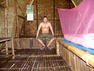 Inside our room with chickens underneath
