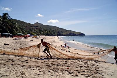 Fishermen at Playa El Tirano (I think)
