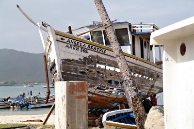 Old boat in Juan Griego