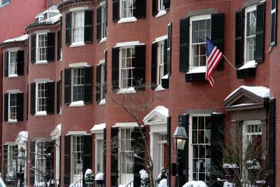 Beacon Hill: Louisburg Square with Snow