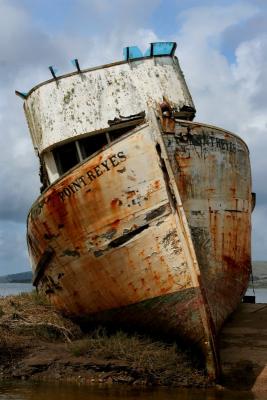 Wreck of the Point Reyes II, Point Reyes, California (Color)