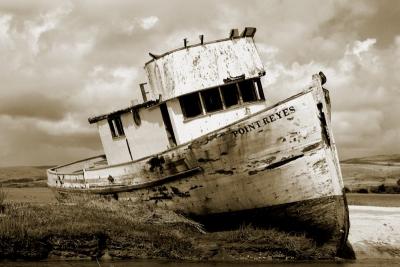 Wreck of the Point Reyes, Point Reyes, California (Sepia)