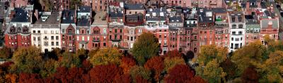 Back Bay Brownstones in Autumn _ Panorama