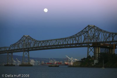 Bay Bridge and Full Moon