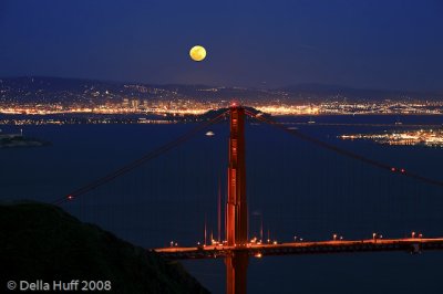 Moonrise over the Golden Gate, San Francisco