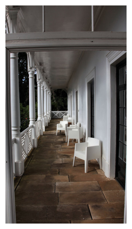 Old Stone and White Columns