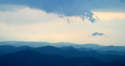 Storm Cell Over the Blue Canadian Rockies