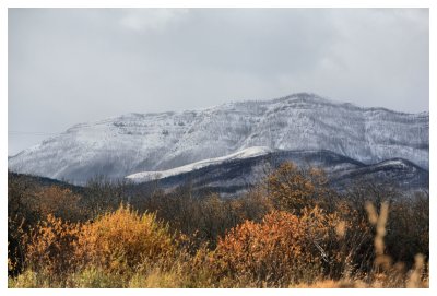 Crowsnest Valley with a Dusting of Snow Up High