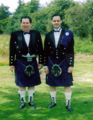Ivor as best man, at his friend Monty's wedding, August 2001