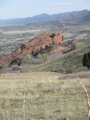 The view on descending from Red Rocks park into farmland below