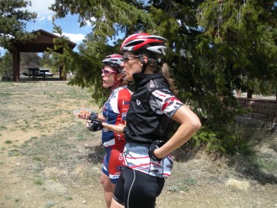 Janet and Sharon, at the picnic area near the top of Flagstaff (day 5)